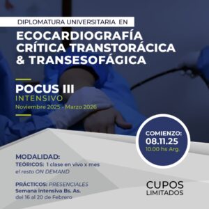 POCUS III Intensivo: Ecocardiografía Crítica Transtorácica & Transesofágica